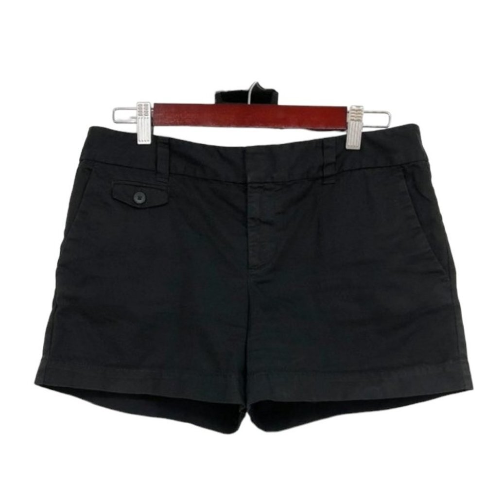 Ann Taylor Loft Black shorts zipper fly pockets size  6